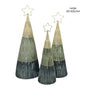 Bulk 2 Xmas Forest Green Paper Rope Tree 30x93cm
