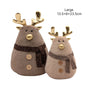 Bulk 12 Xmas Fabric Reindeer Deco Lrg 13.5x8x23.5cm