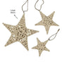 Bulk 24 Xmas Natural Paper Rope Star Lrg 30cm