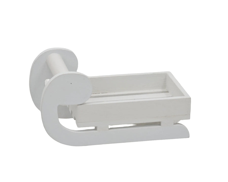 Bulk 12 Xmas Wooden Sleigh Tray Sml 21x11x10cm