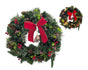 Bulk 3 Xmas Led Light Up Wreath 45cm