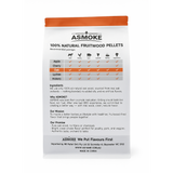 ASMOKE 100% Natural Premium Oak Wood BBQ Pellets for Smoker & Grill (9kg / 20lbs) - Front View