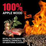 Asmoke 9.5kg of 100% Pure Applewood Pellets - Side View