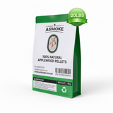ASMOKE 20lbs Premium Apple Wood Pellets for Smoker & Grill ??Natural Sweet Fruit Flavour BBQ Fuel for Chicken, Pork & Pizza Ovens