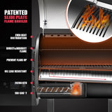 Asmoke AS500N-2 WOOD PELLET GRILL SILVER - Top-Down View