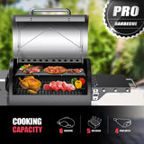 Asmoke AS500N-2 WOOD PELLET GRILL SILVER - Rear View
