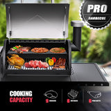 Asmoke AS660N-2 WOOD PELLET GRILL SILVER - Side View
