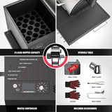 Asmoke AS660N-2 WOOD PELLET GRILL SILVER - Top-Down View