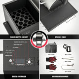 Asmoke AS660N-2 WOOD PELLET GRILL SILVER - Side View