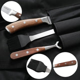 ASMOKE BBQ Knife Brush and Fork Set - Top-Down View