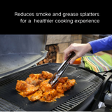 ASMOKE Premium Copper & Black BBQ Grill Mats (2-Pack) - Non-Stick PTFE Coating, Cooking Mats| Reusable and Easy to Clean - Top-Down View