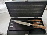 ASMOKE STEAK KNIFE SET OF 4,PAKKAWOOD HANDLE