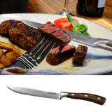 ASMOKE STEAK KNIFE SET OF 4,PAKKAWOOD HANDLE - Top-Down View