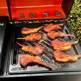 ASMOKE Pre-Seasoned Matte Enamel Cast Iron Reversible Grill/Griddle - Rear View