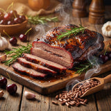 ASMOKE 100% Natural Cherry Wood BBQ Pellets (2.27kg) - Premium Fruit Hardwood for Smoker Grills & Cold Smoking - Close-Up Angle