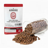 ASMOKE 19kg (40lbs) Premium Cherry Wood BBQ Smoker Pellets Bulk Bundle (8 x 2.27kg Bags) - Front View