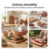 ASMOKE Stainless Steel Meat Injector Syringe Kit - 45-Degree Angle