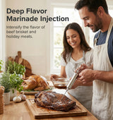 ASMOKE Stainless Steel Meat Injector Syringe Kit - Rear View