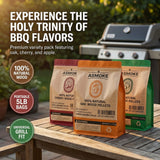 ASMOKE 4-Piece Premium Wood Pellet Variety Pack - Oak, Cherry & 2x Apple (4 x 2.27kg Bags) - Rear View