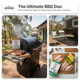ASMOKE 4-Piece Premium Wood Pellet Variety Pack - Oak & Apple (2x Oak, 2x Apple) - Rear View