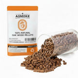 ASMOKE 100% Natural Oak Wood BBQ Pellets (2.27kg) - High Heat Hardwood for Brisket & Pizza Ovens - Front View