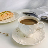 Faubourg Rose Embossed Cup and Saucer - 250ml - Front View
