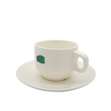 Summer Block Cup and Saucer - 200ml - Top-Down View