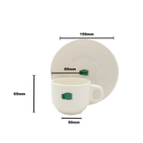 Summer Block Cup and Saucer - 200ml - Low Angle