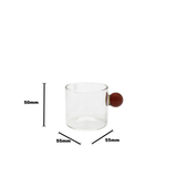 PomPon Mini Cup - 90ml red - Rear View