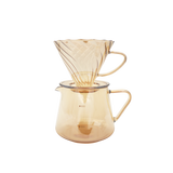 Elegant Gold Glass Coffee Server Set - 600ml