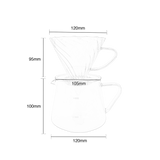 Elegant Gold Glass Coffee Server Set - 600ml - 45-Degree Angle