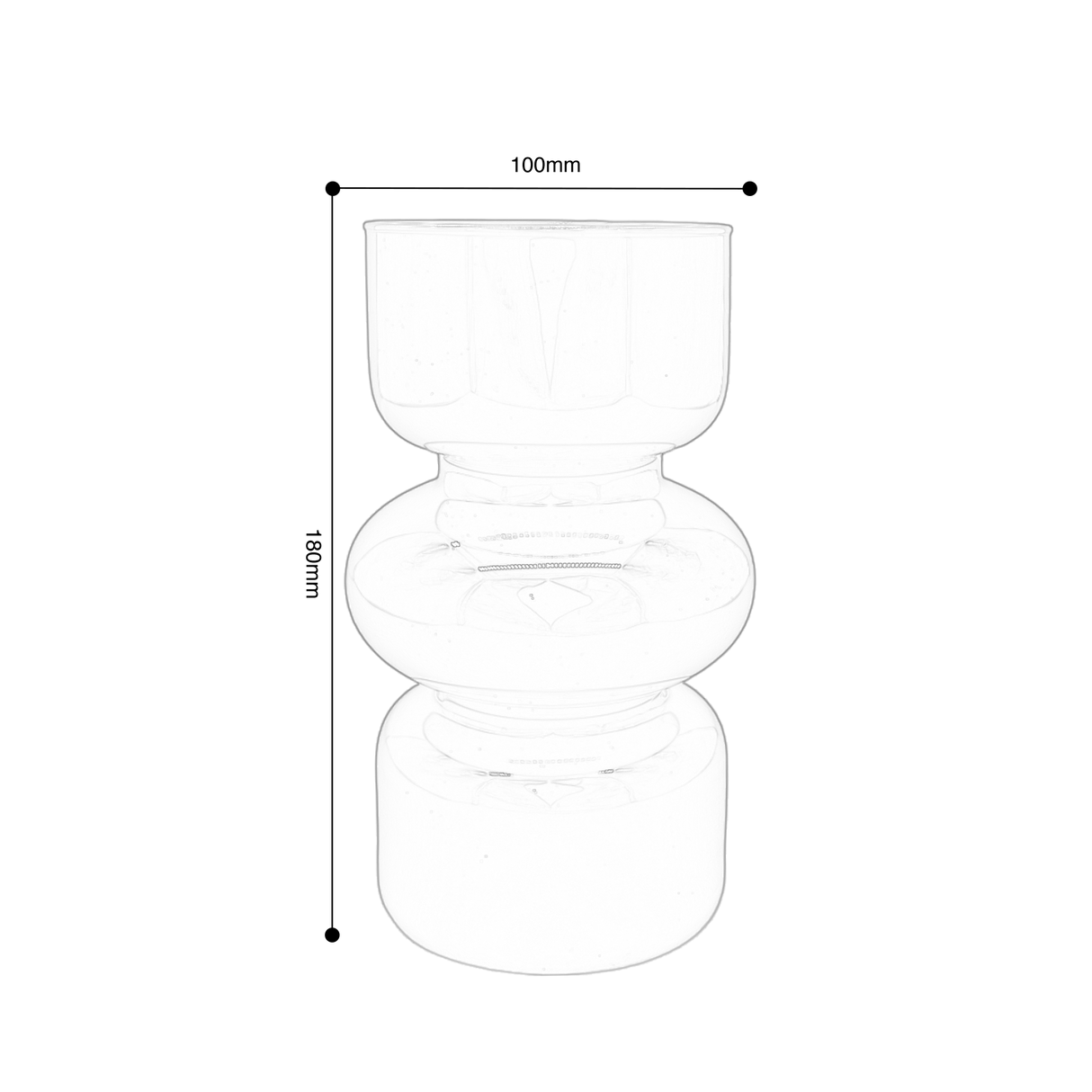 Sleek Modern Elegance Glass Vase