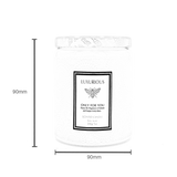 Elegant Embossed Glass Candle with Silk Flower Accents - 45-Degree Angle