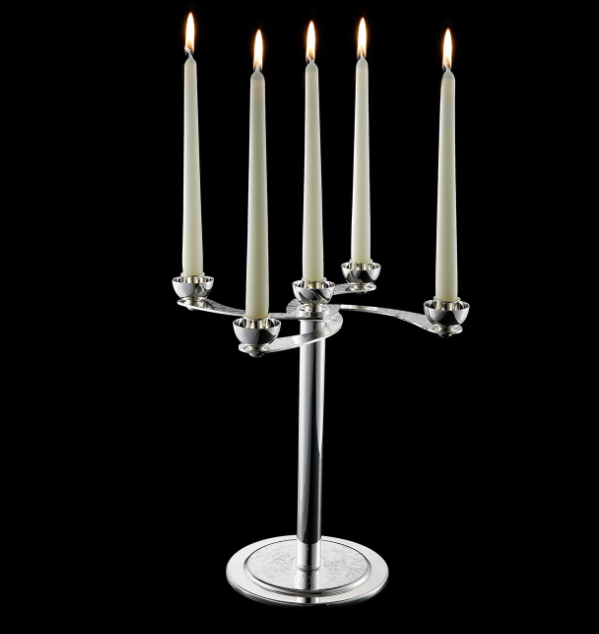 Elegant Pearl White Spiral Candle