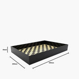 Checkered Acrylic Large Tray - Rear View