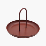 Parthenon Matte Burgundy Tray - Side View