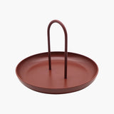Parthenon Matte Burgundy Tray - Top-Down View