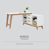 Mando Study Desk Working Station - Rear View
