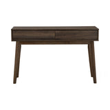 Hirado Console Hallway Table - Cocoa - 45-Degree Angle