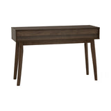 Hirado Console Hallway Table - Cocoa - Close-Up Angle