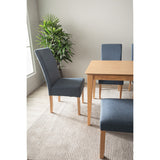 ALLEGRO Dining Table + 4x MESI Dining Chair + MESI Bench - 6 Piece Dining Set - Natural - Front View