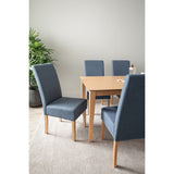 ALLEGRO Dining Table + 6x MESI Dining Chair - 7 Piece Dining Set - Natural - Side View