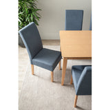 ALLEGRO Dining Table + 6x MESI Dining Chair - 7 Piece Dining Set - Natural - Top-Down View
