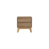 Hirado Bedside Table - Natural - Side View