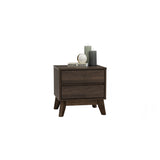 Hirado Bedside Table - Cocoa - Side View