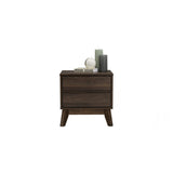 Hirado Bedside Table - Cocoa - 45-Degree Angle