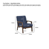 Tucson 1 Seater Sofa Armchair - Top-Down View