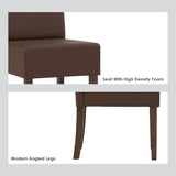 Mesi Dining Chair x2 - Natural Colour Legs Blue Colour Challis Fabric Upholstery - Low Angle