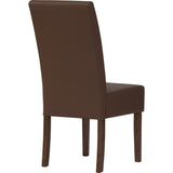 Mesi Dining Chair x2 - Cocoa Legs Mocha Colour Vinyl Upholstery - Top-Down View
