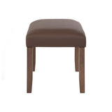 Mesi bench Ottoman - Cocoa - Side View